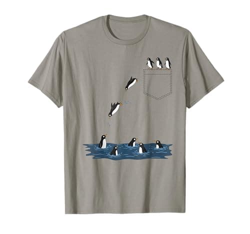 Funny Penguin Pocket Cute Diving Penguin for Animal Lover T-Shirt