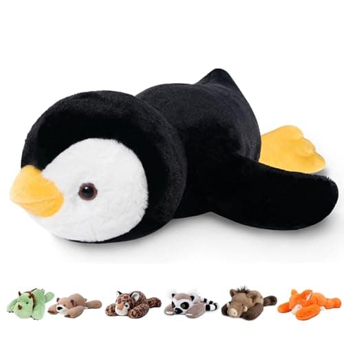 Niuniu Daddy Weighted Stuffed Animal, 25 in 5 lbs, Penguin Plush for Kids