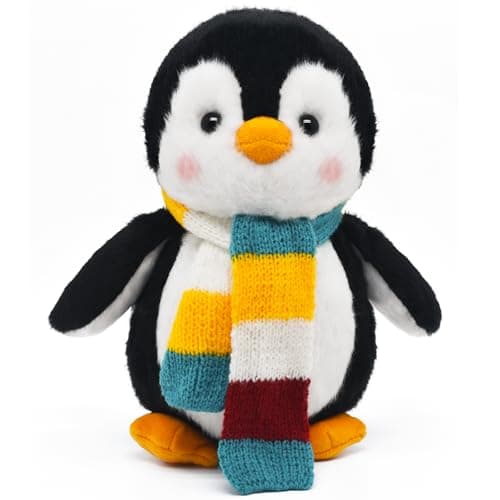 Bakalizoo 10'' Penguin Stuffed Animal Toys, Soft Penguin Plush with Scarf