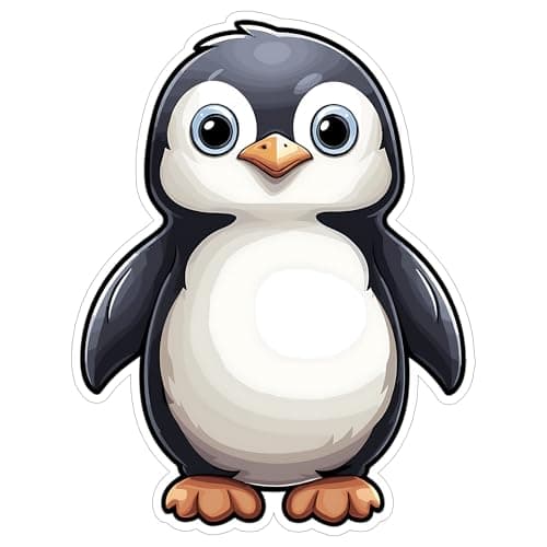 Penguin Waterproof Vinyl Sticker 4 Inch Decal