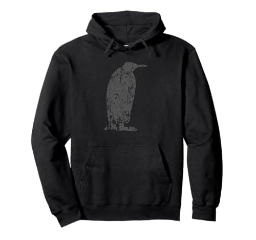 Penguin Vintage Design - Penguin Print Pullover Hoodie