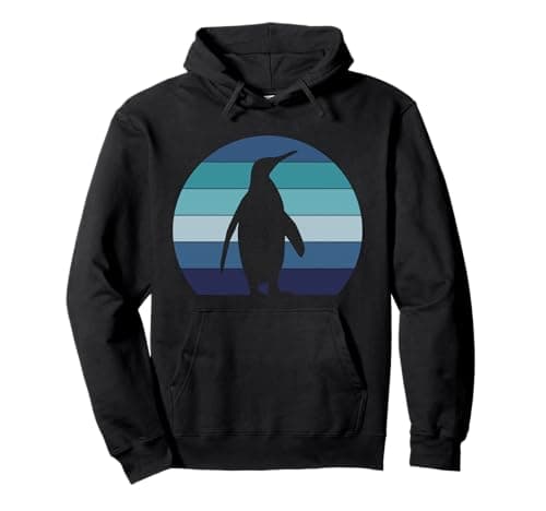 Retro Antarctic Animal Bird Penguin Pullover Hoodie