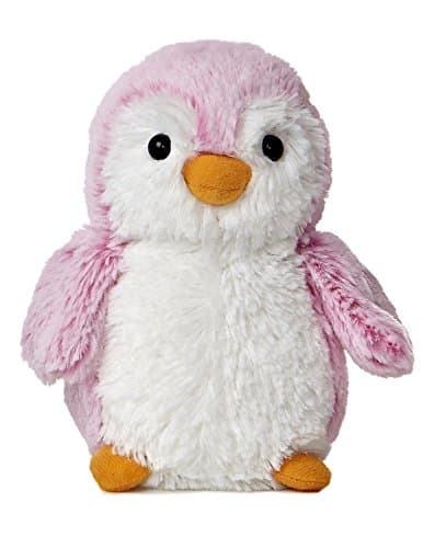 Aurora Pompom Penguin 6" Brights Pink Playful Stuffed Animal