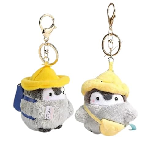 Tairulabs 2PCS Penguin Keychain Plush Cute Soft Penguin Keychains for Bags, Car, Home Decor or Gift