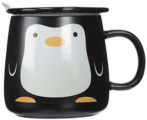 Moyishi Lovely Cute 10.58oz Holds Tea Coffee Milk Ceramic Mug Cup Birthday Christmas Gifts Best Gift (Penguin)