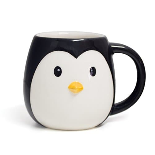 Balvi Mug Pingo Cup-shaped head penguin 400ml capacity Dishwasher safe and microwave Ceramic