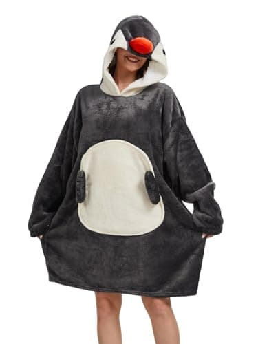 Très Chic Mailanda Penguin Wearable Blanket Hoodie with Animal Hood