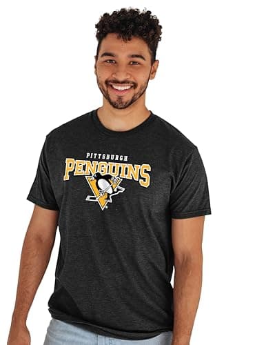 Pittsburgh Penguins NHL Officially Licensed T-Shirt Heathered Black, Large