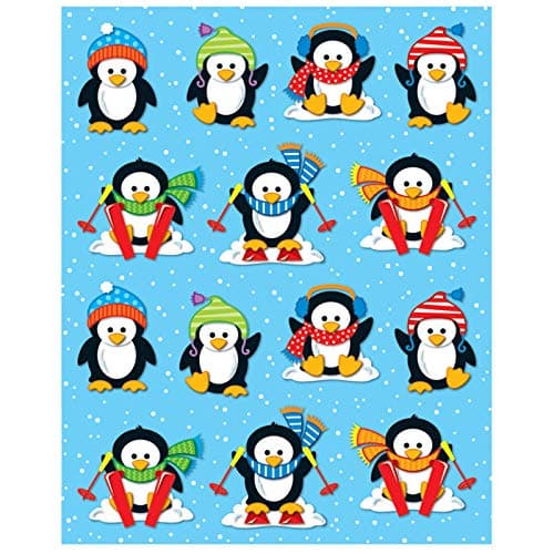 Carson Dellosa 84pc Penguin Stickers, 6 Sheets of Holiday Stickers, Stickers for Kids Sticker Chart, Reward Chart, Christmas Stickers, Stocking Stuffers, Scrapbook Stickers, and Planner Stickers