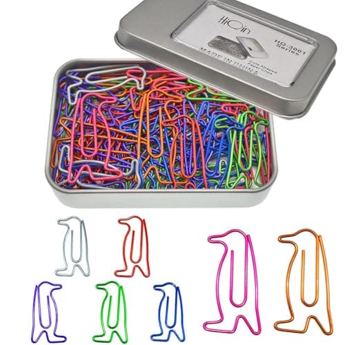 Cute Paper Clips Penguin Shape Bookmark Clips, Penguin Gifts 60 pcs
