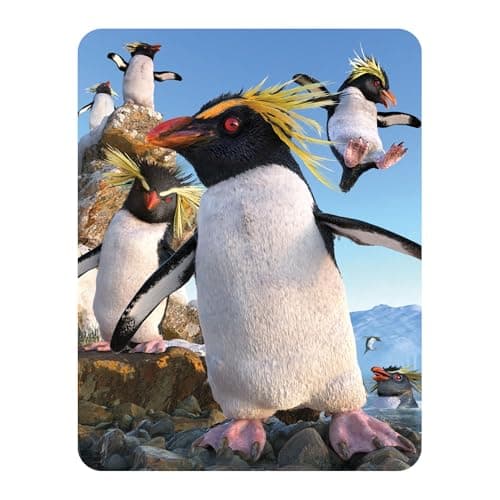 3D LiveLife Magnet - Rockhoppers from Deluxebase. Lenticular Arctic Animal Refrigerator Magnet. Decorative 3D Penguin Flat Magnets. Cute Small Magnets for Fridge, Dishwasher and Whiteboard.