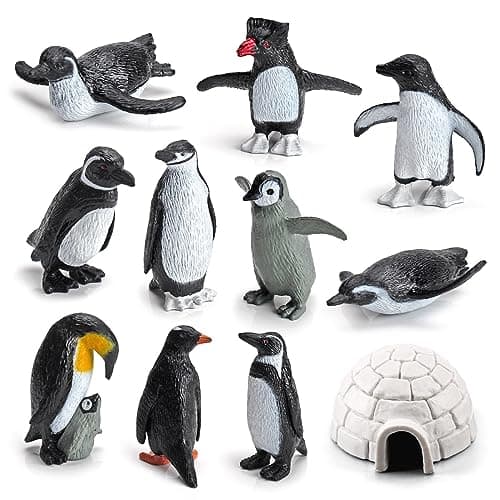 11Pcs Arctic Penguin Figurines Penguin Animal Figurines Penguin Cake Topper