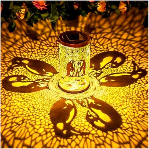 Penguin Solar Lanterns Outdoor Waterproof,Penguin Gifts for Women Men
