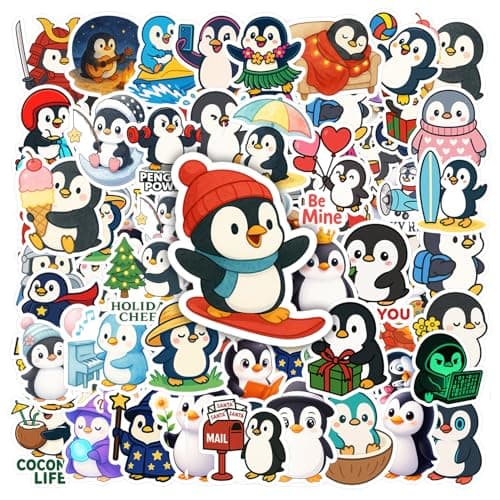 BETANAS 100 PCS Penguin Stickers Cute Chibi Funny Animal for Teens Adults